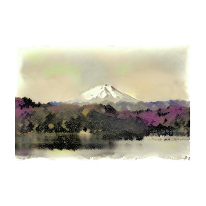 300x300 Japanese Watercolor Painting Mt. Fuji Modern Interior Art Digital