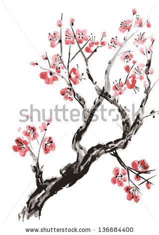 319x470 Gallery Japanese Cherry Blossom Tree Drawing,