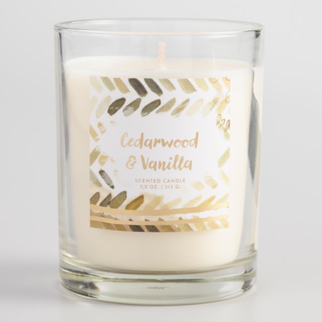 640x640 Brown Watercolor Cedar Glass Jar Candle By World Market Ebay