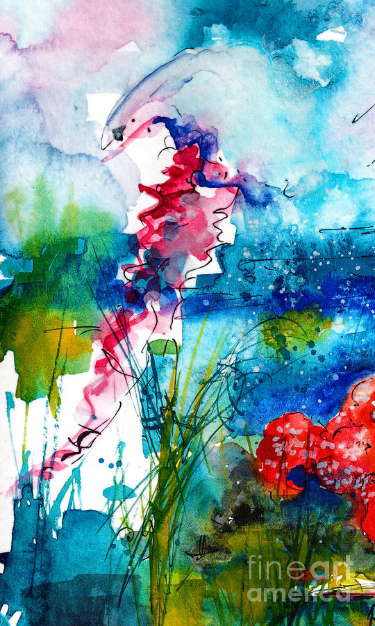 540x900 Jellyfish Watercolor Painting By Ginette Callaway