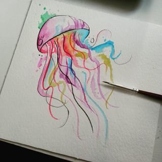 320x320 Jellyfish Tattoo Watercolor