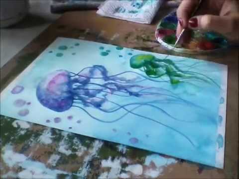 480x360 Medusas En Acuarelas Watercolor Jellyfish
