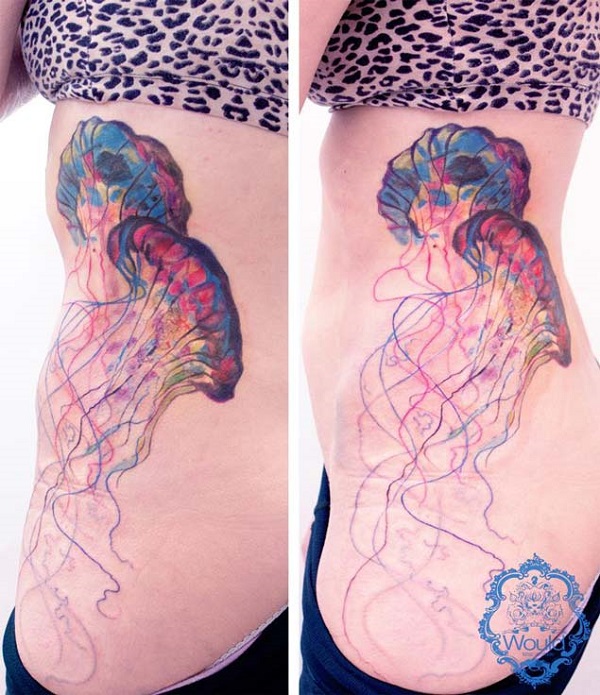 600x695 Jellyfish Watercolor Tattoo