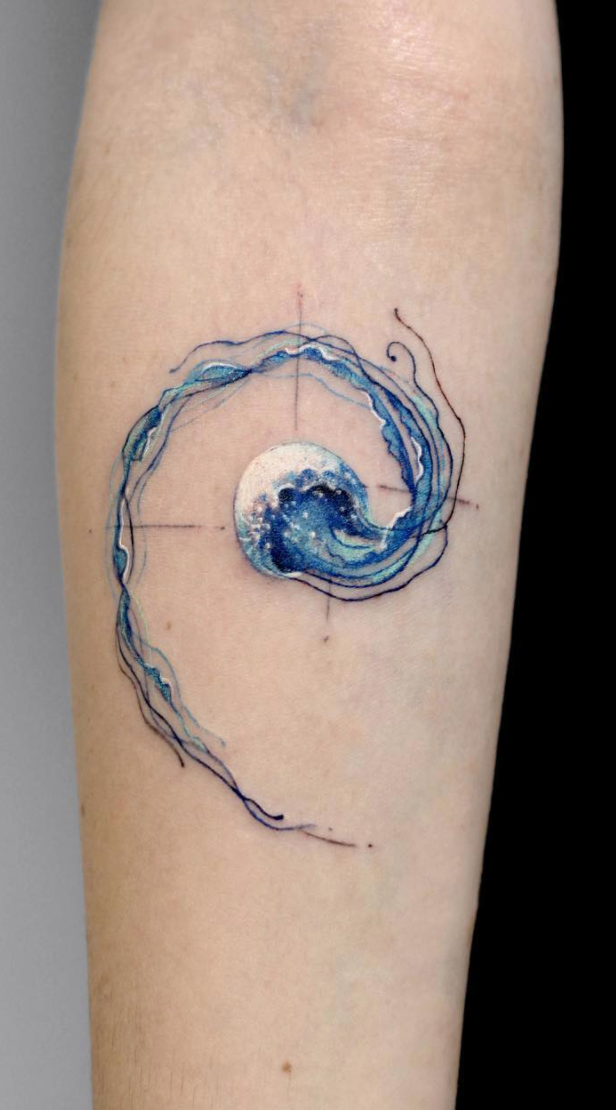 616x1110 Water Ocean Watercolor Tattoos Tatoos Watercolour