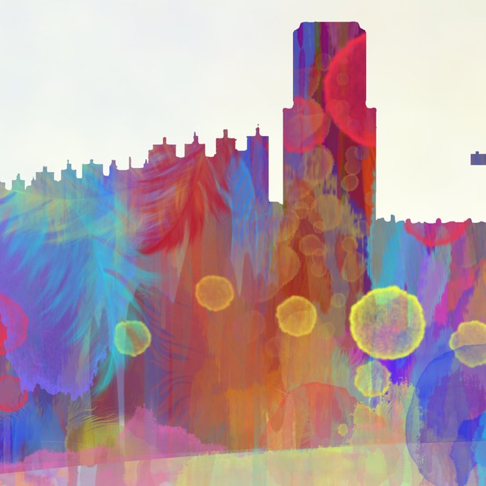 700x700 Watercolor Jerusalem City Skyline Leggings By Maryedenoa Society6