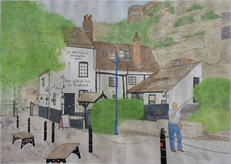 770x548 Ye Olde Trip To Jerusalem Painting By Andy Stanley Saatchi Art