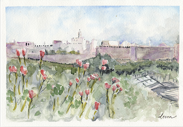 617x426 Yemin Moshe Watercolor Sketches