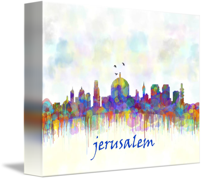 650x576 Jerusalem City Skyline Watercolor By Mary Alhadif