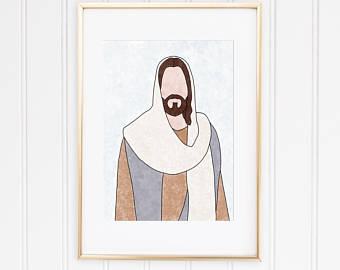 340x270 Christ Watercolor Etsy