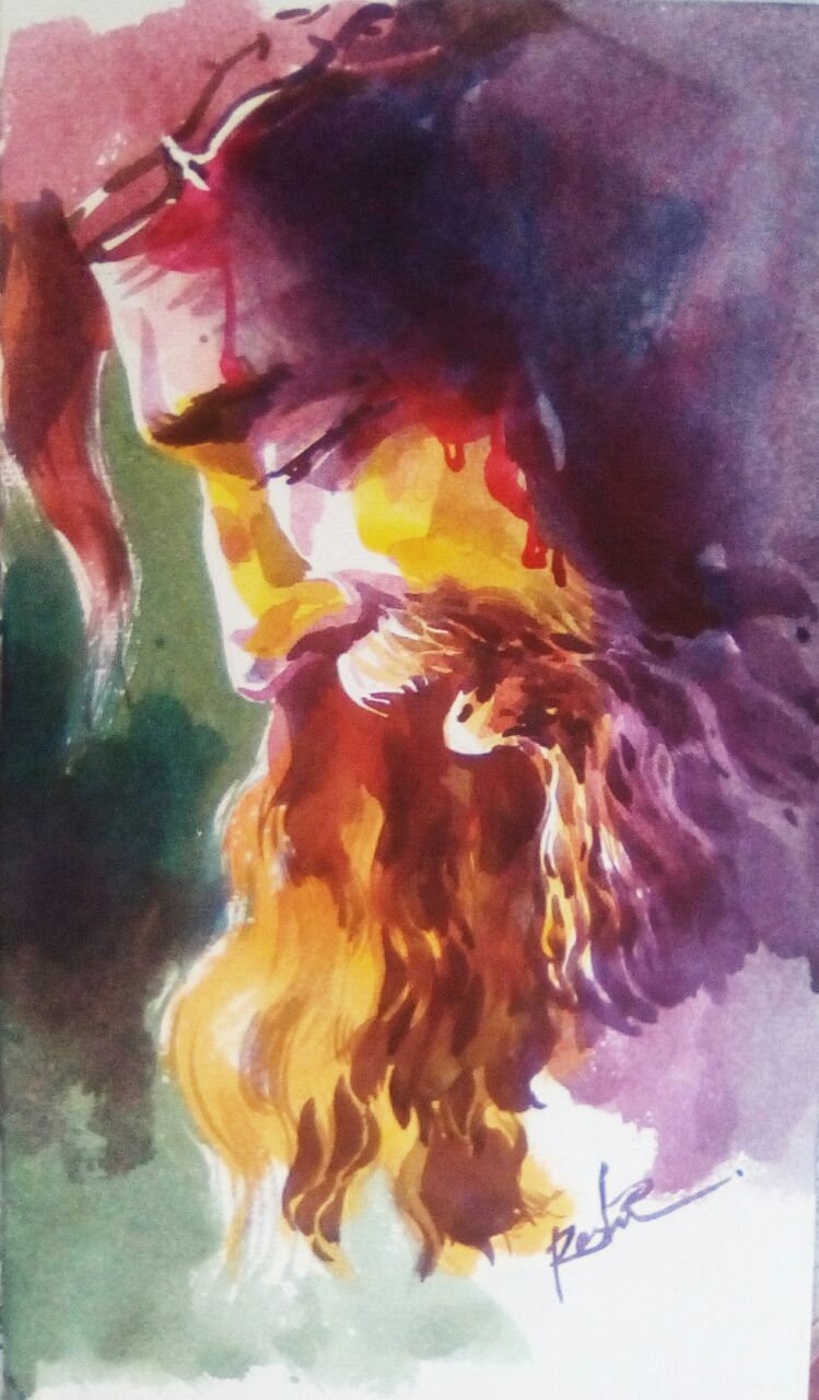 749x1280 Buy Jesus Handmade Painting By Rasheed P U. Codeart 3154 21348