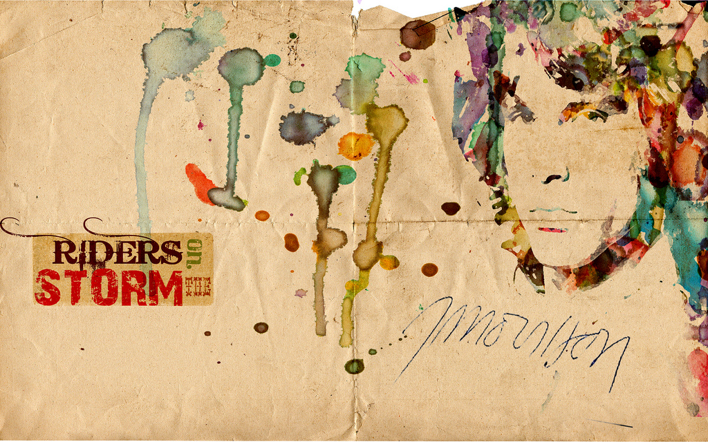 1024x640 Jim Morrison Watercolor I Did This As A Photoshop