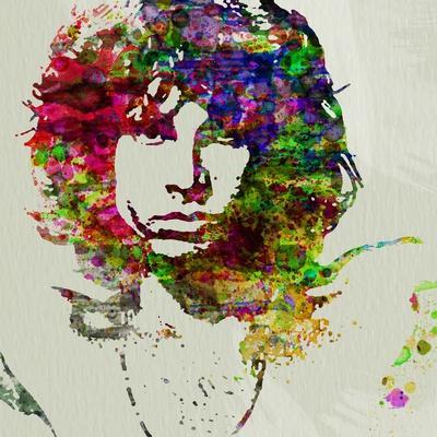 400x400 Jim Morrison Watercolor Art Print By Naxart