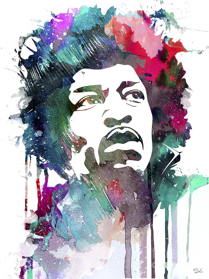 675x900 Jimi Hendrix Painting By Watercolor Girl