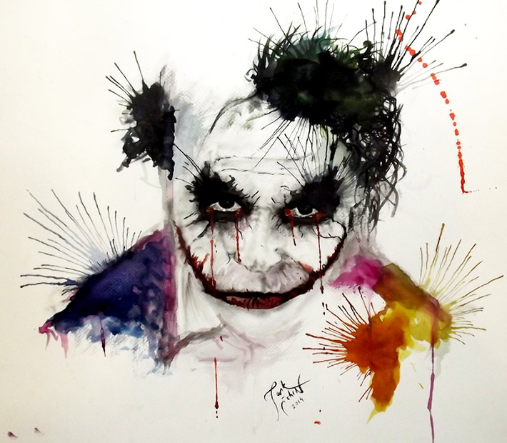 710x620 Joker Painting By Tarik Sahin