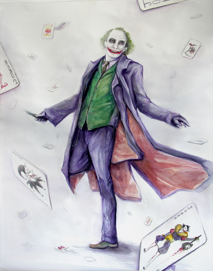 709x900 Joker Watercolor By Tealover007