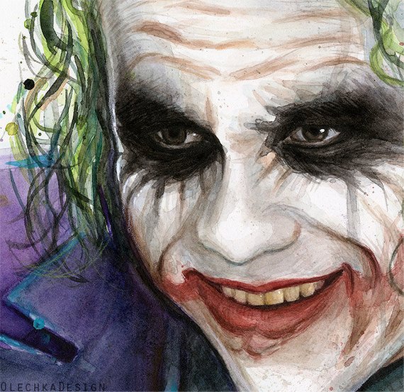 Joker Watercolor Painting at GetDrawings | Free download