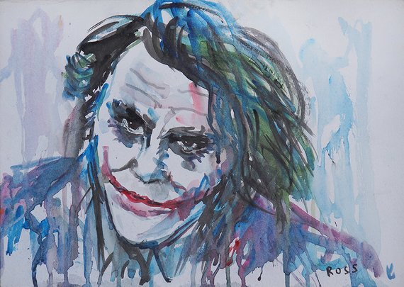 Joker Watercolor Painting at GetDrawings | Free download