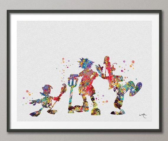 570x480 Kingdom Hearts Sora 3 Watercolor Illustrations Art By Cocomilla