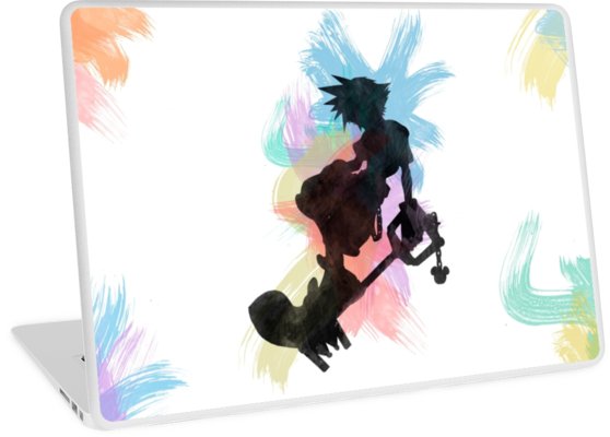 558x400 Kingdom Hearts Watercolor Sora Laptop Skins By Queer Kelloggs