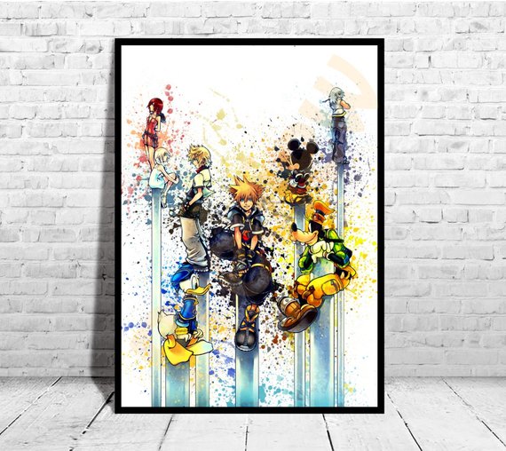 570x508 Kingdom Hearts Inspired Poster Size Up To 33x47 Etsy