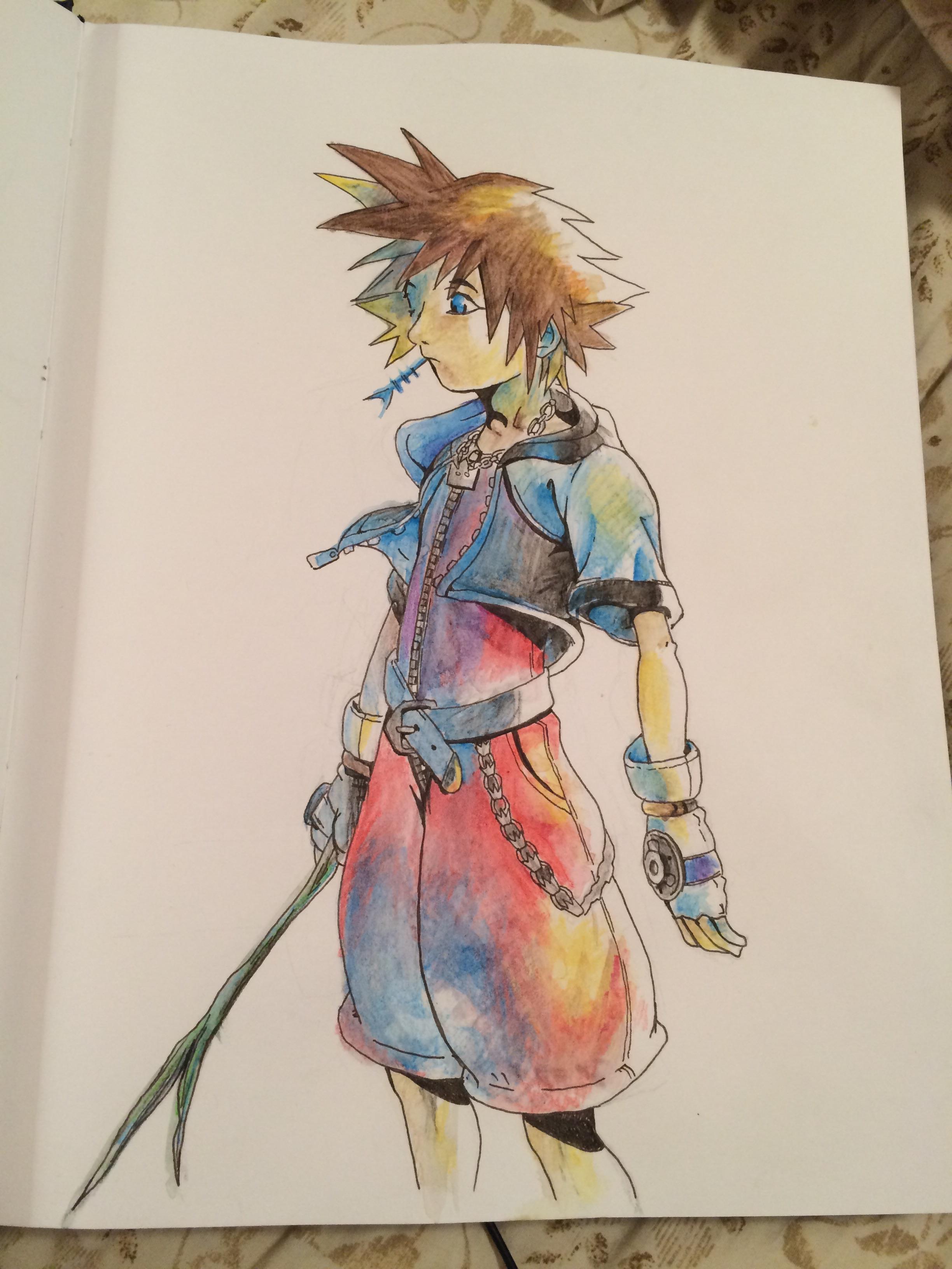 2448x3264 I Drew One Of My Favorite Pictures Of Sora Using Watercolor