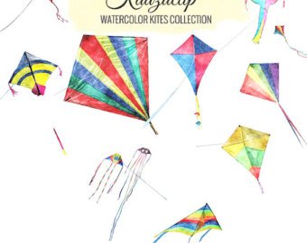 340x270 Kite Watercolour Etsy