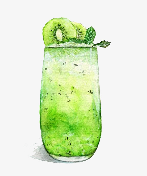 624x749 Watercolor Kiwi Juice, Watercolor Clipart, Kiwi Clipart