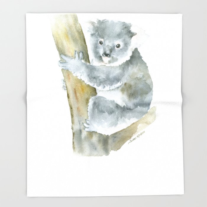 700x700 Koala Watercolor Painting Throw Blanket By Susanwindsor Society6