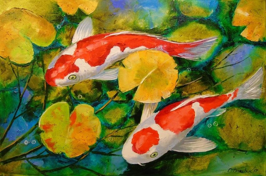 850x563 Koi Fish Paintings By Olha Darchuk