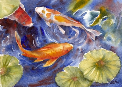 400x284 Zeh Original Art Blog Watercolor And Oil Paintings Koi Fish