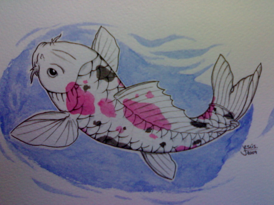 900x675 Koi Fish Watercolor By Gsus86m