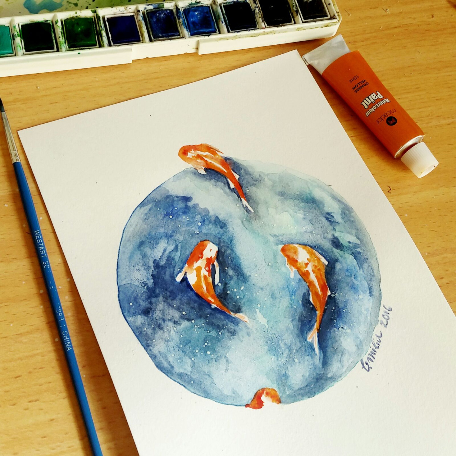 1500x1500 Photos Koi Fish Watercolor,