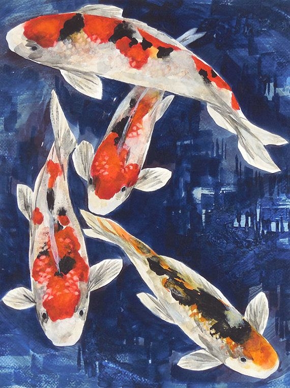 570x762 Pictures Of Watercolor Koi Fish For Kids