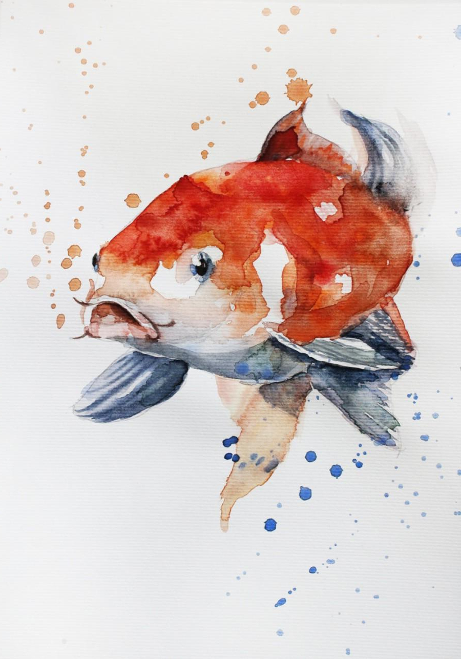 900x1286 Watercolor Paintings Of Fish Watercolor Paintings Of Fish Original