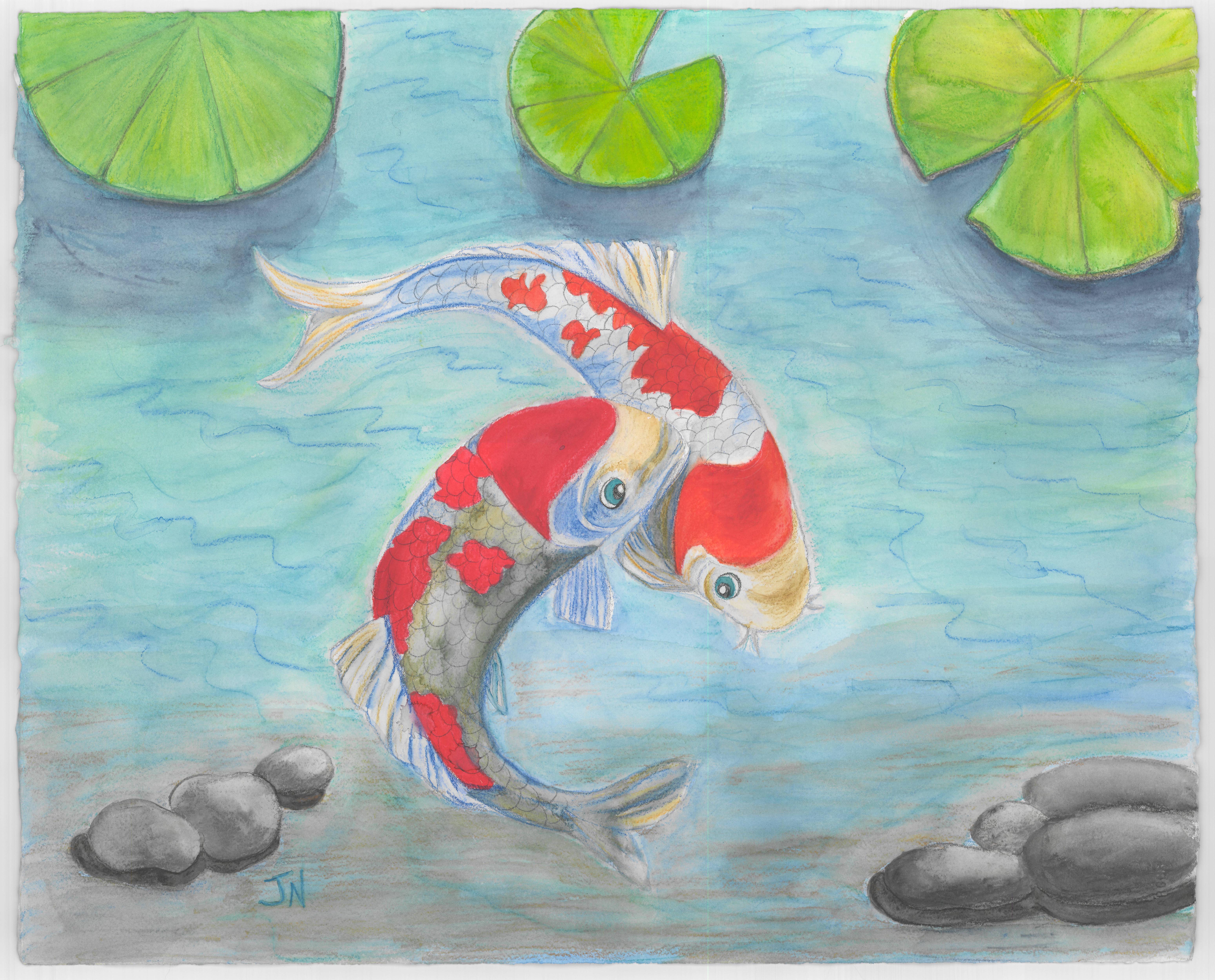 6201x5002 Koi Watercolor Jax Art 4 Animals