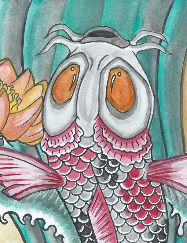 612x792 Koi Watercolor Painting Rivets Amp Ink