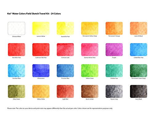 500x389 Sakura Xncw 24n, 24 Assorted Watercolors Field Sketch