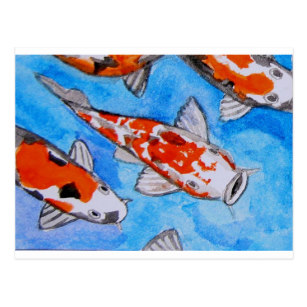 307x307 Koi Watercolor Postcards Zazzle Ca