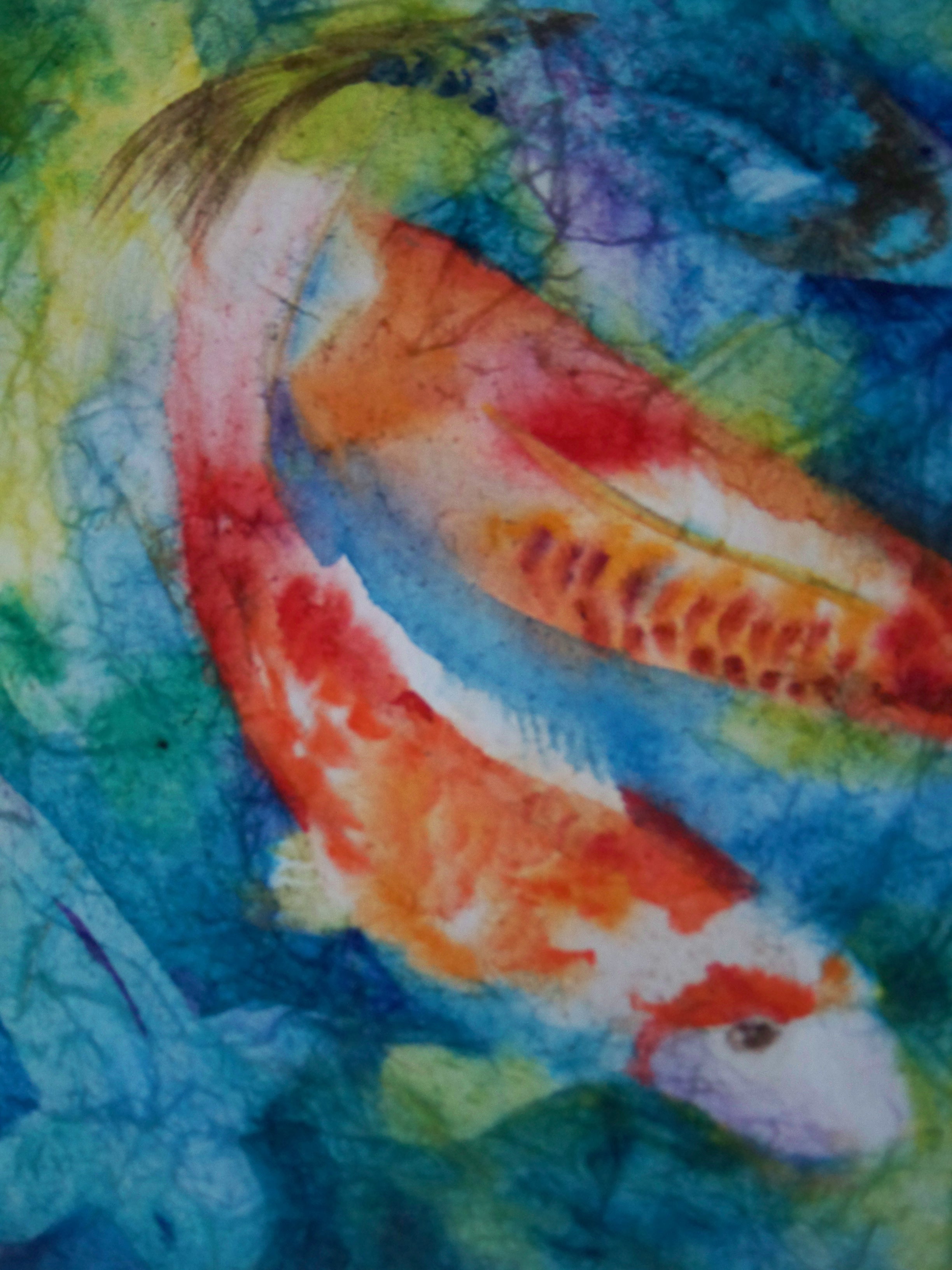 2448x3264 Batik Watercolor On Handmade 100 % Archival Paper 11 By 14