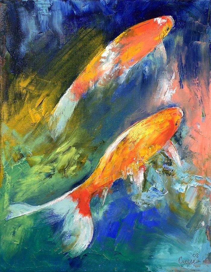 700x900 Fish Paintings Oil Koi Watercolor Kuapp