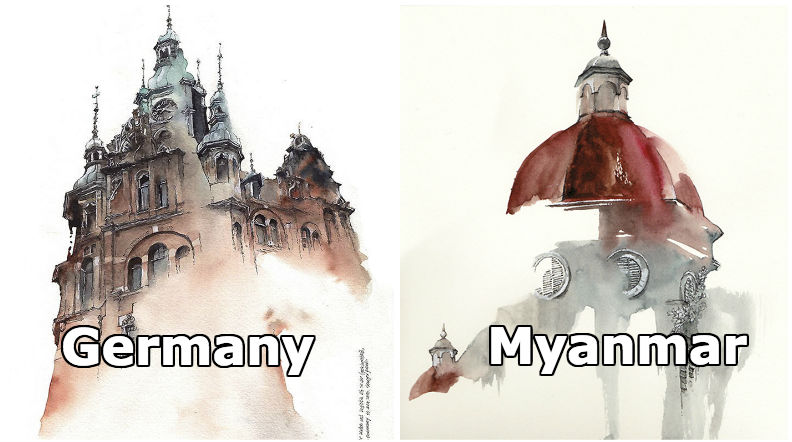 792x442 Korean Artists Creates Stunning Watercolor Paintings Of The Cities