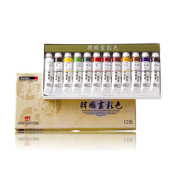 600x600 Shin Han Professional Korean Watercolour 12 Tube Set