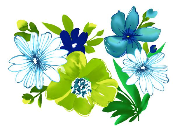 600x452 South Korean Watercolor Flowers 3 [Psd]