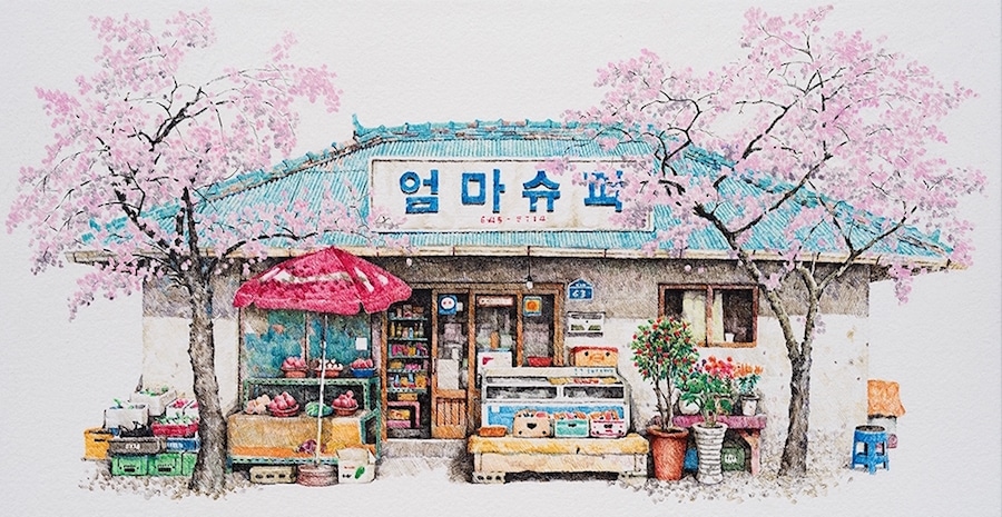 900x465 Convenience Store Drawings Of South Korea Offer Unique Look