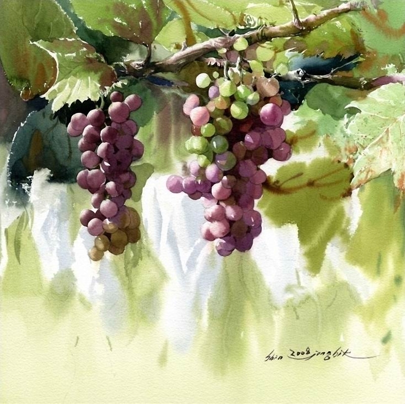 800x798 Korean Watercolor Painter Shin Jong Sik