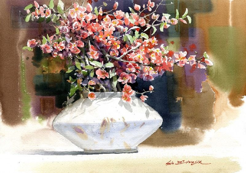 800x565 Shin Jong Sik ~ Watercolor Painter Art Watercolor
