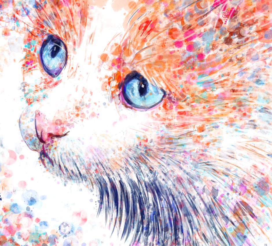940x851 Watercolour Cat