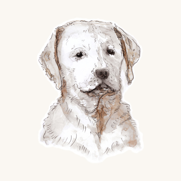 630x630 Labrador Puppy Watercolor Painting