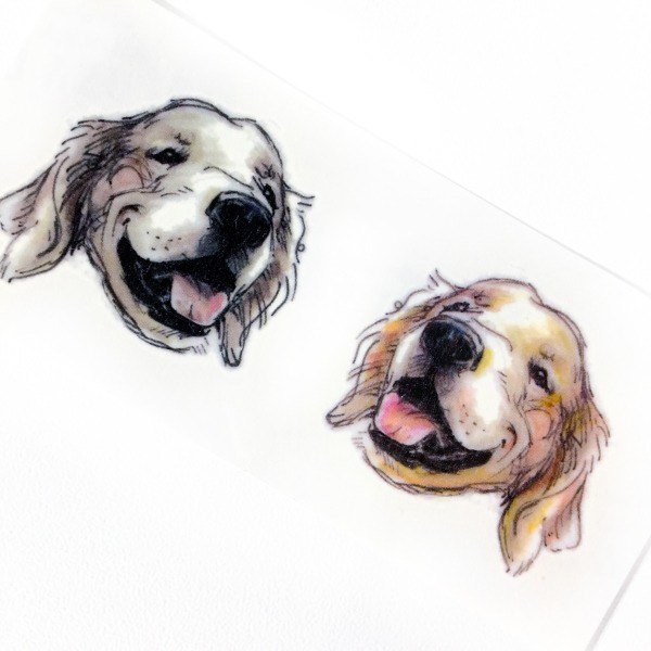 600x600 Pet Labrador Dog Temporary Tattoo Sticker Golden Retriever Puppy