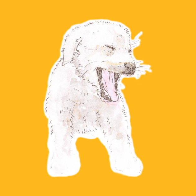 630x630 Yawning Labrador Puppy Watercolor